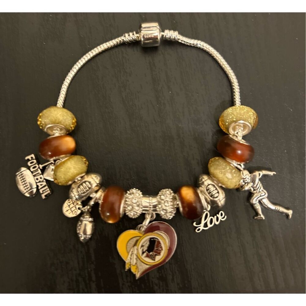 Washington Commanders Redskins Charm Bracelet